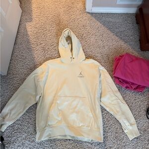 Jordan Cream Hoodie with Logo